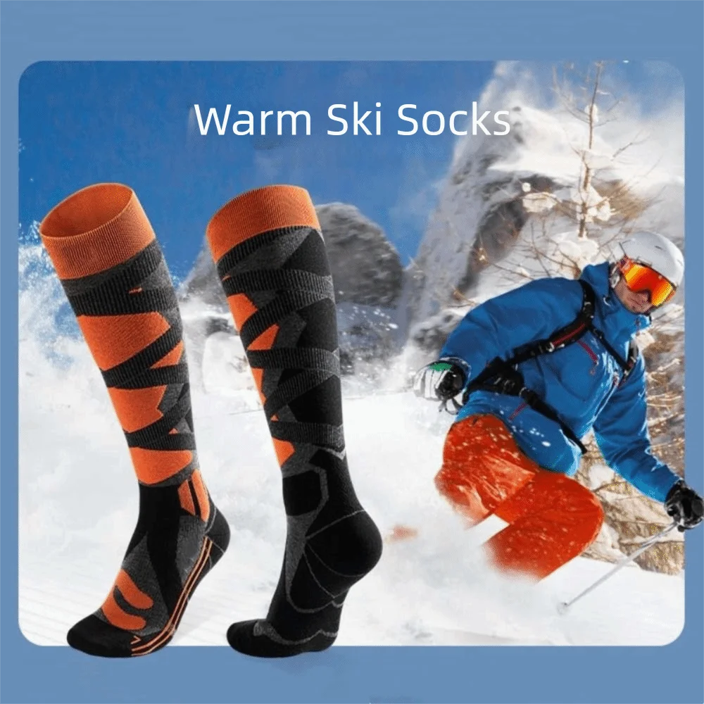 

Теплые, толстые, дышащие, влагоотводящие, противоскользящие термоноски из шерсти для лыжного спорта и сноубординга с функцией поглощения пота