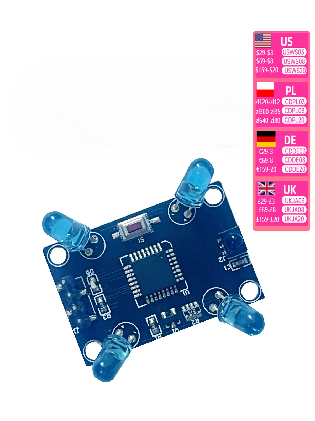 Infrared learning universal air conditioning remote control module supports 96 sets of encoded storage and multi angle emission