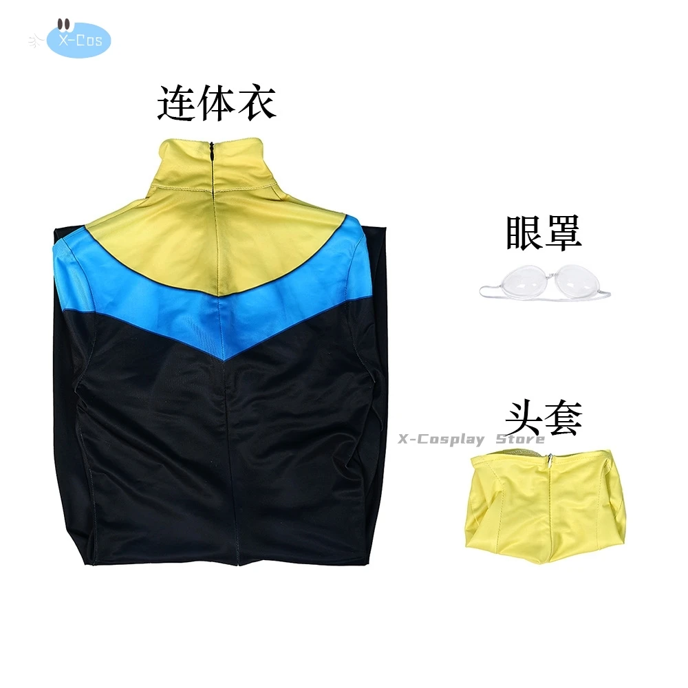 أنيمي الكرتون الذي لا يقهر مارك غرايسون تأثيري الرجال زي الذكور خارقة دور اللعب فانتازيا رجل هالوين كرنفال القماش تمويه