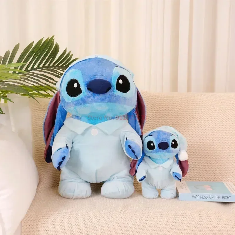 Disney Stitch 25/50 см пижамы, плащ, серия Kawaii, плюшевые куклы, игрушки, мягкая игрушка, подушка для спинки дивана, детские рождественские подарки