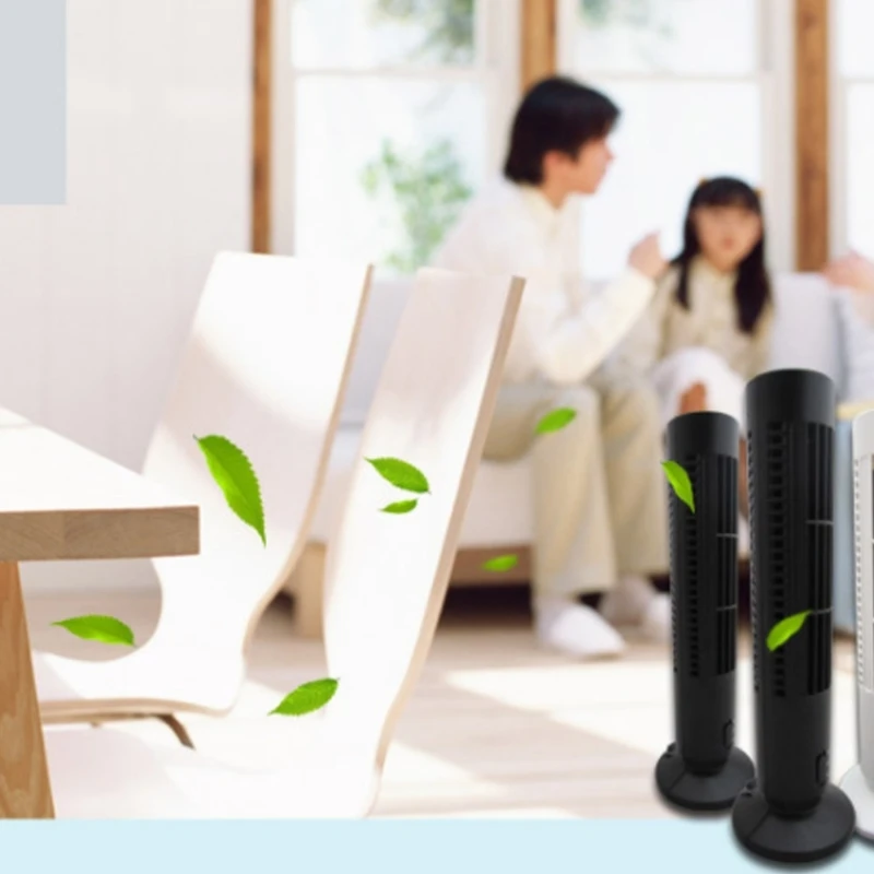 ミニ葉のない小型ファン USB オフィスデスクトップタワーファン夏のファッション小説ギフト