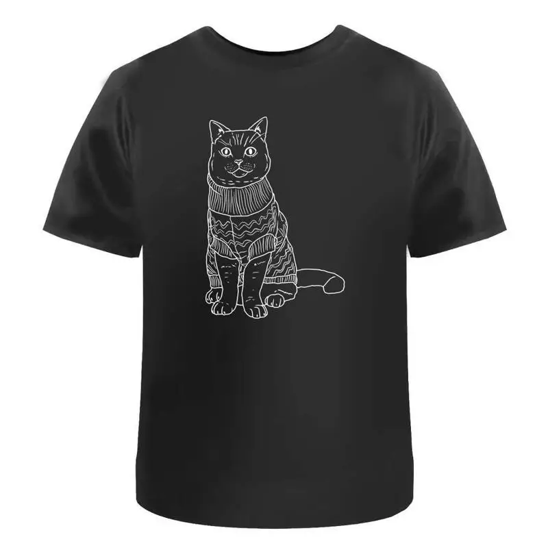 

Хлопковая футболка Cat In Christmas Jumper Ta031268