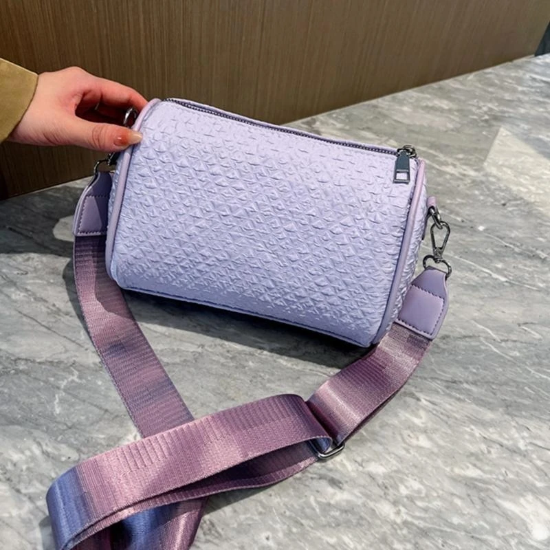Crossbody Bag with Embossed Design Fashionable & Comfortable Pillow Bag Cloth Shoulder Bag Large Capacity Trend