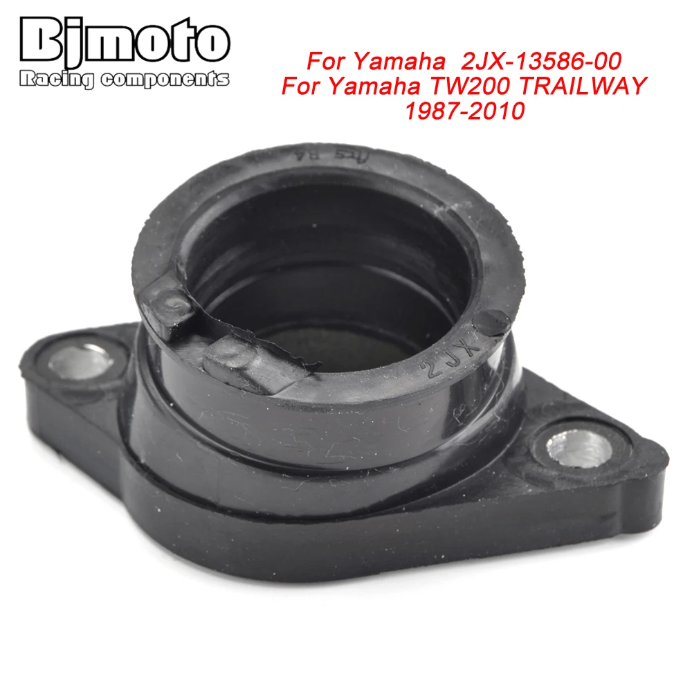 BJMOTO For Yamaha TW200 TRAILWAY 1987-2010 Rubber Carb Intake Carburetor Interface Adapters 2JX-13586-00