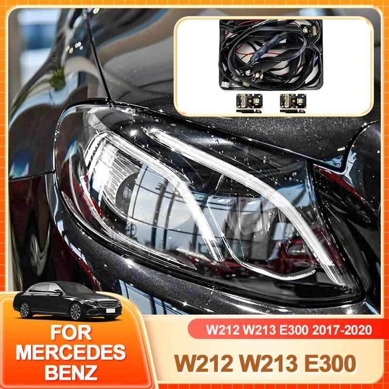 

Внутренние молдинги Icedriver для Mercedes Benz E class RGB многоцветные светодиодные платы DRL W212 W213 E300 E400 2017-2020 RGBW Daytim