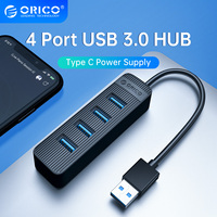 ORICO USB 3.0 HUB Type C Power Supply HUB 4 Port USB Adapter For PC Laptop Computer Accessories ABS USB Splitter USB3.0