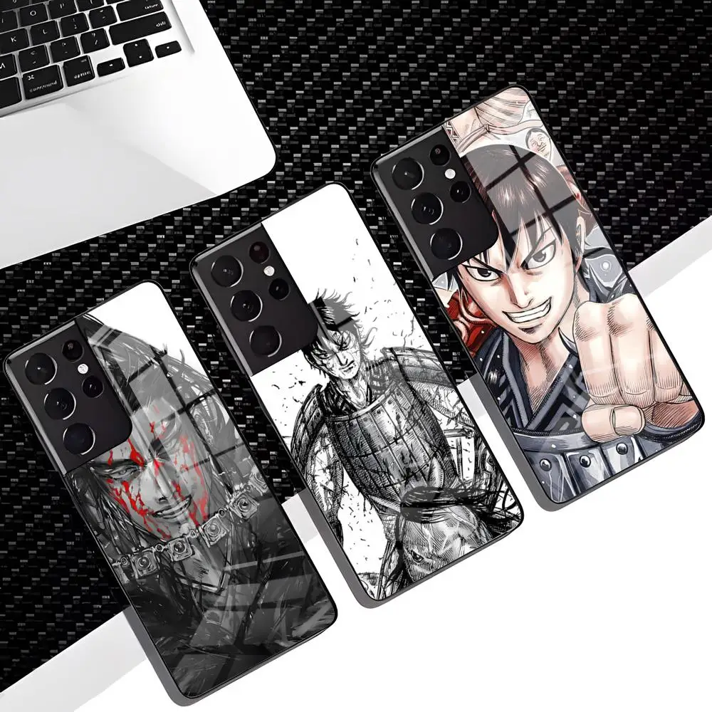 Funda de Teléfono Kingdom Manga Kanki Hara para Samsung S26 S25 Edge S24 S23 S22 Ultra Plus Fe A57 A37 A17 A56 5G, Cubierta de Vidrio