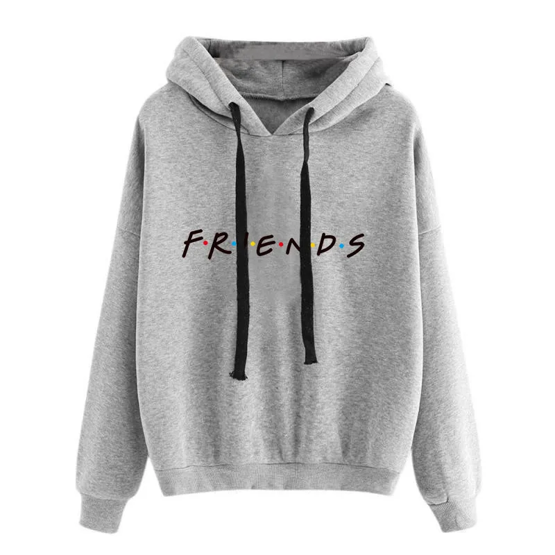 

Women Letter Print Casual Streetwear Hoodie Sports Kpop Oversize Sweatshirt Autumn Winter Fleece Lined Drawstring Loose Hoodies