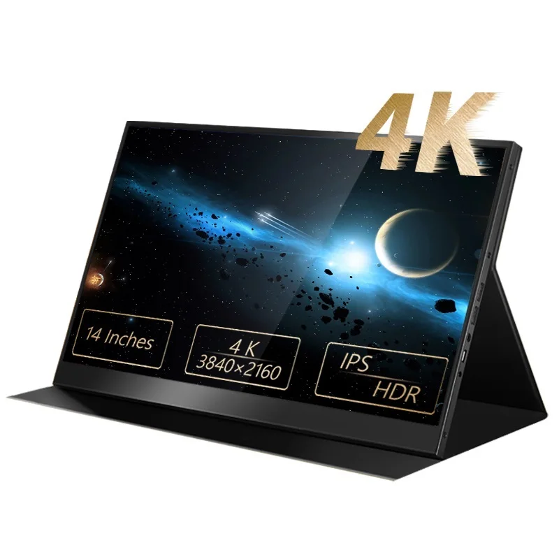 

New 14 Inches 4K IPS Portable Monitor Laptop Second Extended Screen Panel Gaming Monitor For X-Box Switch PS5 4 Mobile Phone