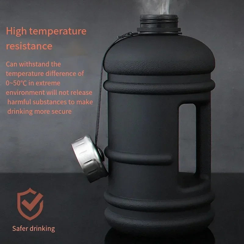 2.2L زجاجات رياضية بلاستيكية سعة كبيرة محمولة للسفر في الهواء الطلق كوب ماء بارد للياقة البدنية الصالة الرياضية بروتين شاكر زجاجة رياضية تيرمز #2