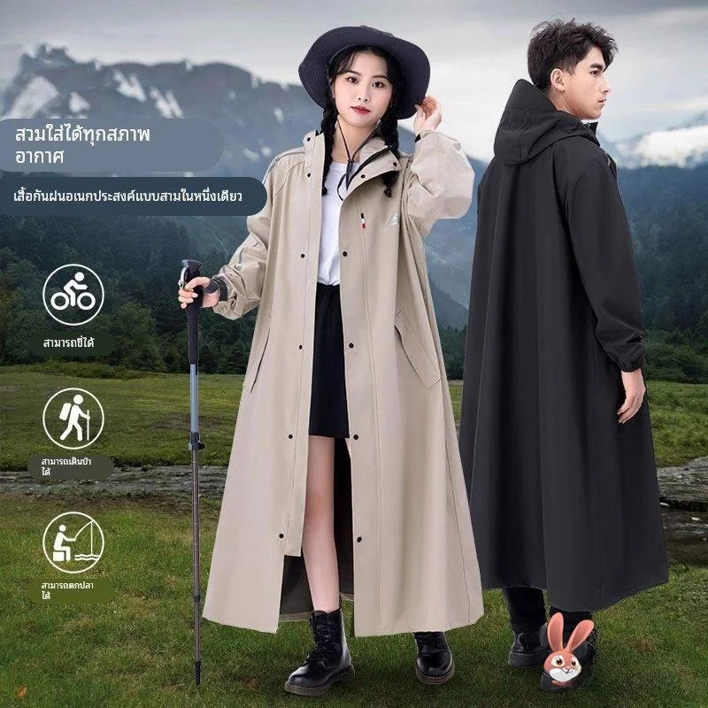 

Thiened Ox Cloth Raincoat Adult Women's Single Piece Vehicle Special Full Body Raincoat Breathable Disposable