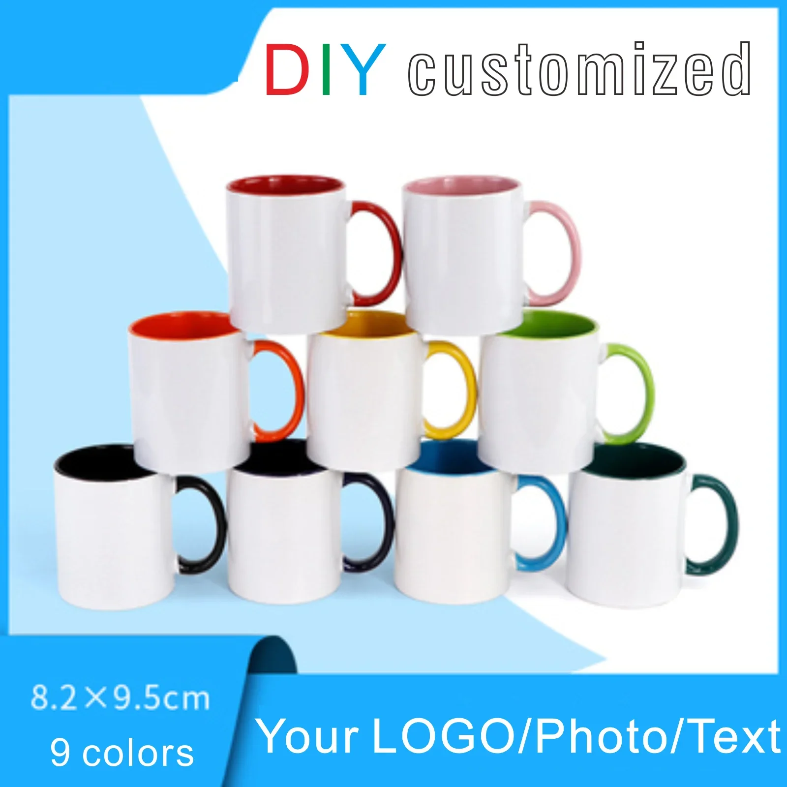 12oz Ceramic Mug Print Picture Photo LOGO Text DIY Customized 350ML Personalized Coffee Milk Cup Creative Present Cute Gift