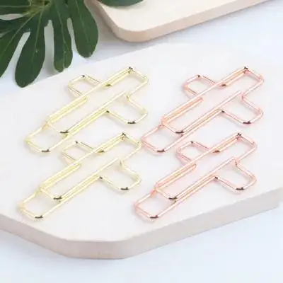 

20pcs Cross Shaped Paper Clips Metal File Clamps For Office School Home Use Book Reading Marking Stationery Decorative