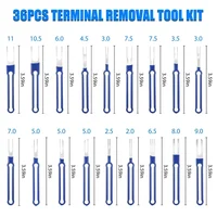 18/36Pcs Terminal Removal Tool Kit Depinning Tool Electrical Connector Pin Removal Car Optional Wire Terminal Removal Tools 5