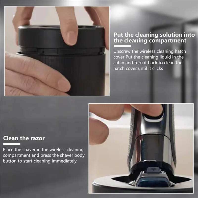 Norelco 第 2 世代 7000 およびシリーズ 9000 シェーバー用交換用クイック クリーニング クリーン ポッド-A58E