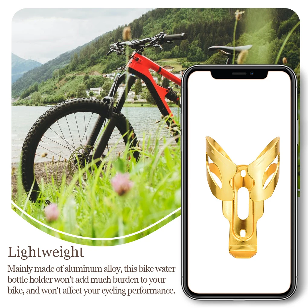 Universal Mountain Bike Beverage Bottle Cage Detachable Water Cup Holder Kettle Bracket Outdoor Equipment Gold