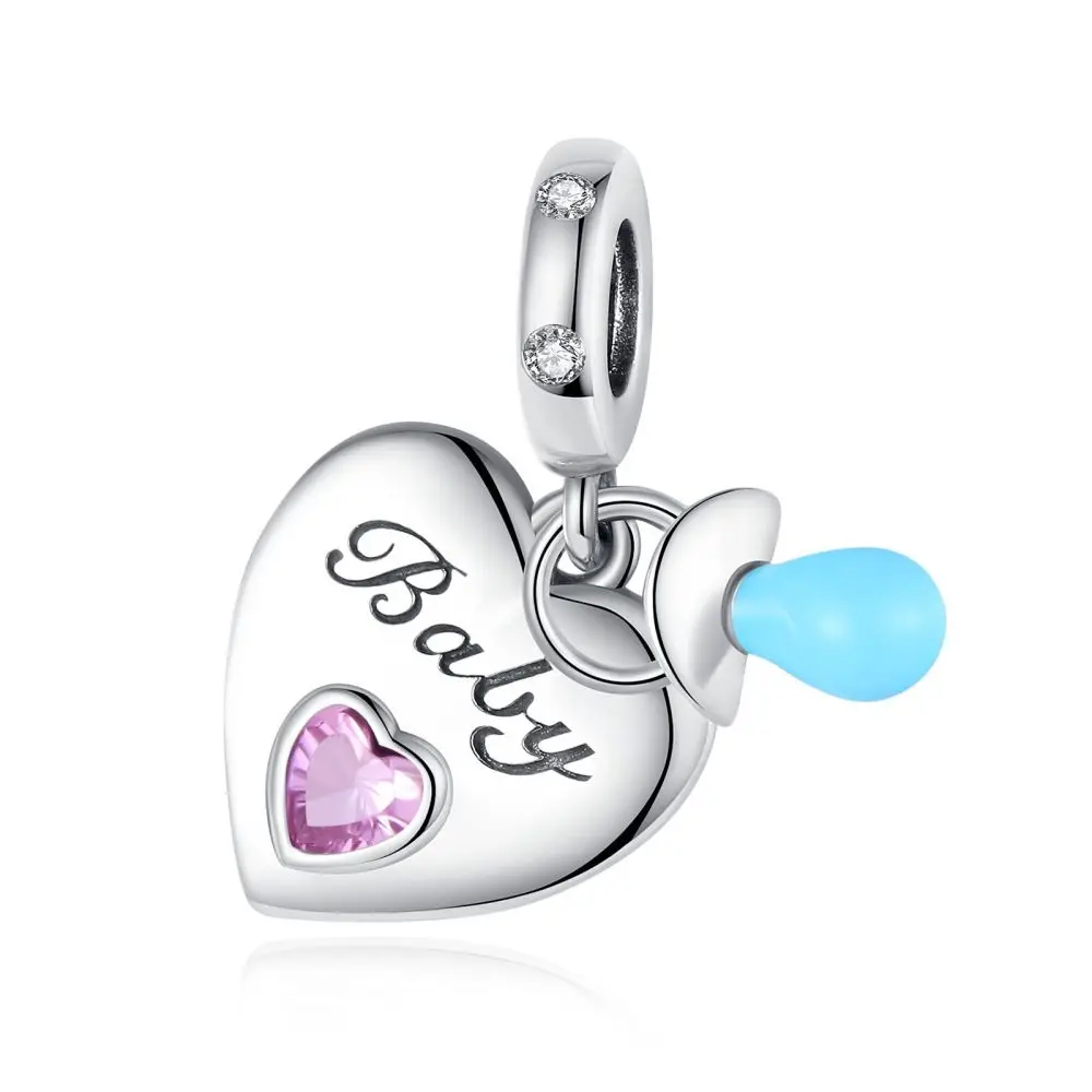 925 Sterling Silver Pacifier Stroller Pendant Fit Pandora Charms Silver 925 Original Bracelet for Jewelry Making