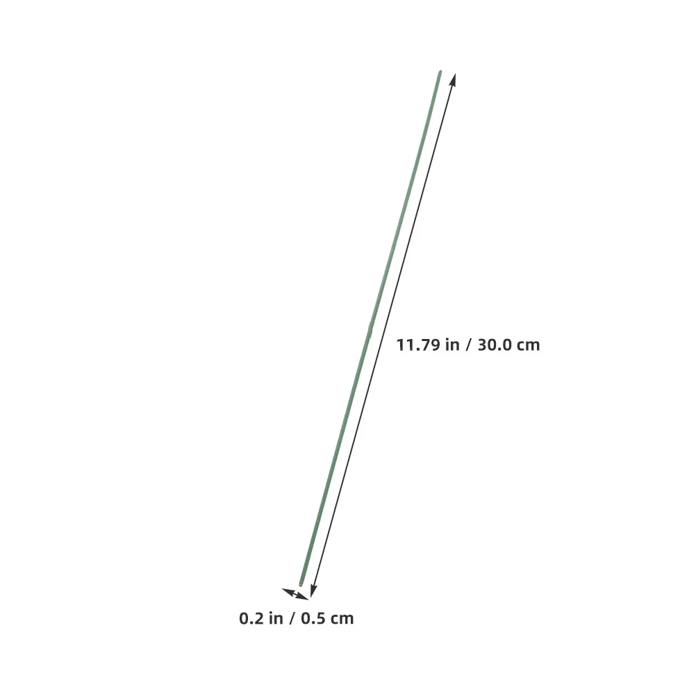 100 قطعة 30 سنتيمتر أسلاك الحديد الزهور الخضراء DIY بها بنفسك زهرة ينبع قضبان معدنية الحرف الزخرفية الاصطناعية لقضيب زهرة المنزل الزفاف #4