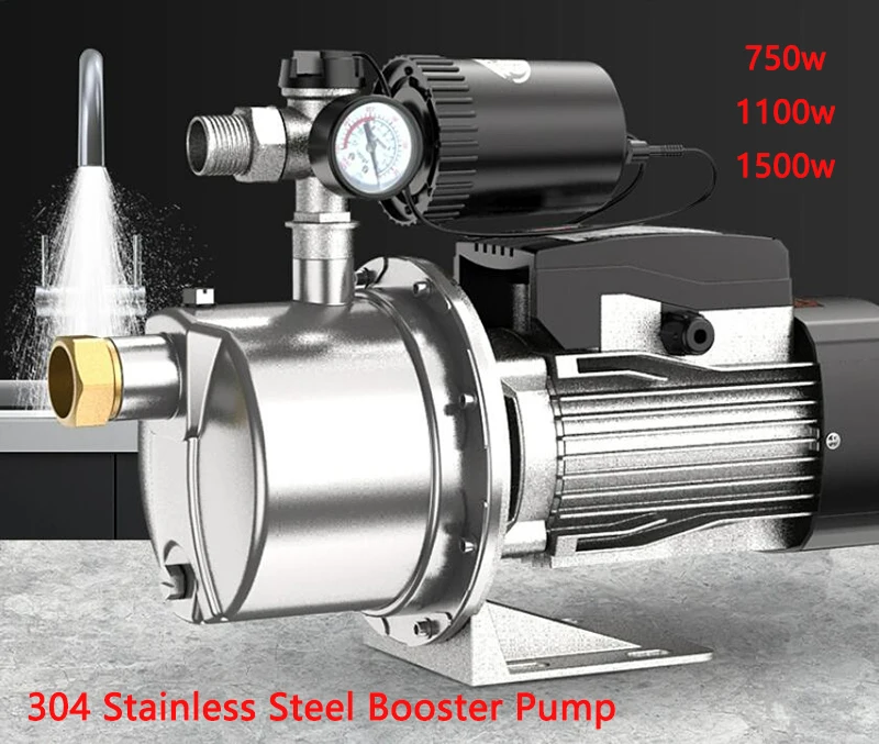 304 Stainless Steel Self Priming Pump Booster Pump Household Automatic Booster pump Intelligent Water Pump Jet pump Booster