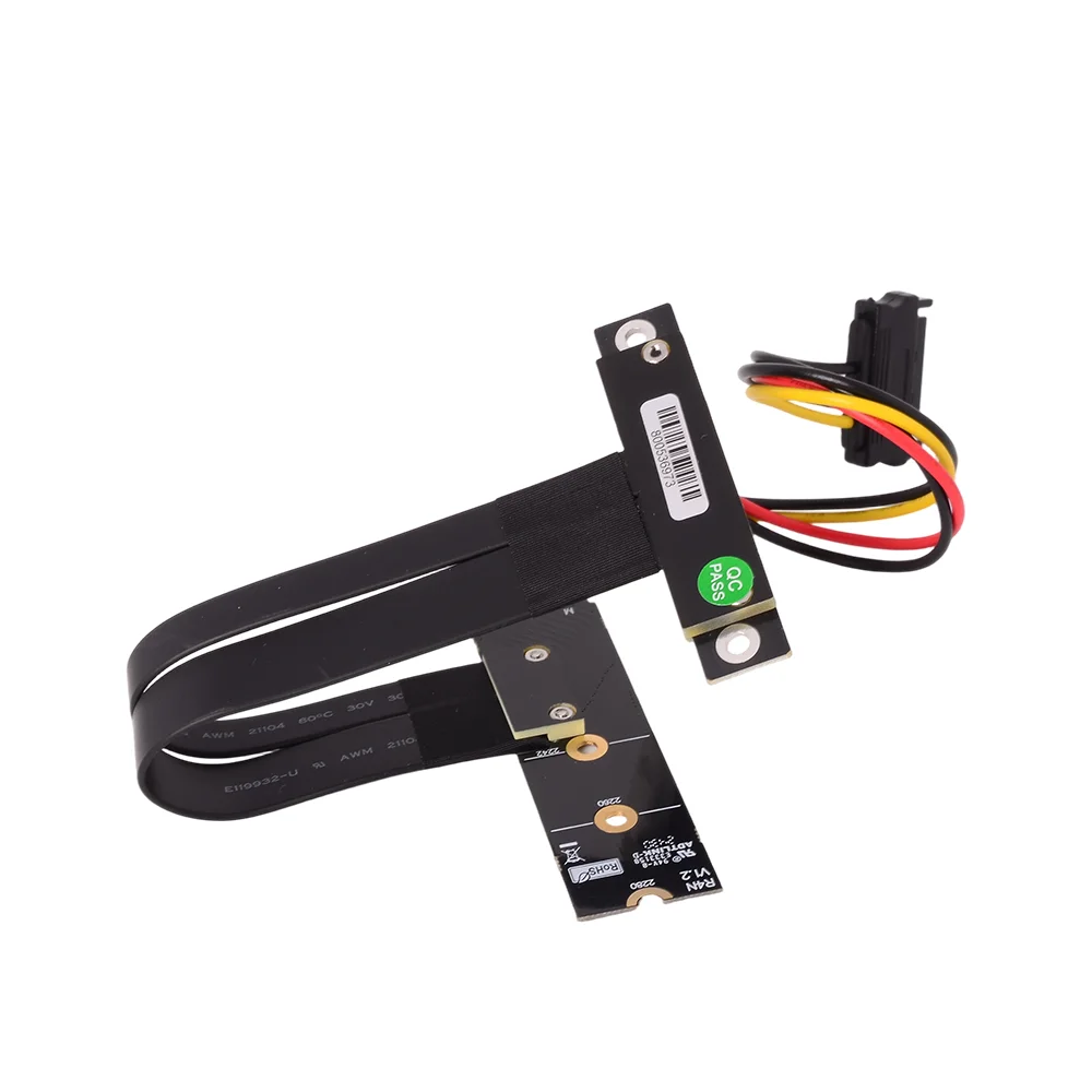M.2 NGFF NVMe SSD a PCIe 3.0 X4 Riser Adattatore Cavo di prolunga Turn Angled GPU PCI-E 4X M2 M-Key per scheda video PC personalizzata