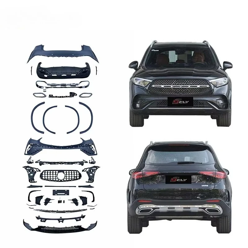 

Car Bumper for GLC W254 Upgrade Sport Body Kit Front Bumper Grille Rear Bumper Fender Flare 2023-2024