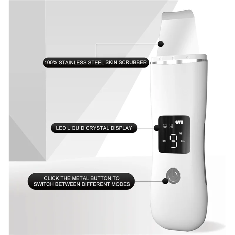 AT28-Facial Blackhead Resurfacing Machine Ultrasonic, Beauty Cleansing Instrument, Ultrasonic Facial Blackhead Machine