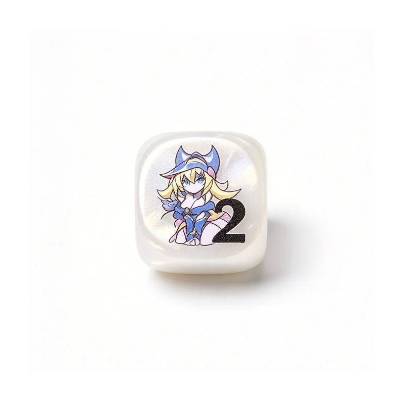 Dark Magician Girl Dice Tabletop Game Accessory Gaming Prop Collectible Decor Present For Hobby Enthusiast Fans Solid Vibrant