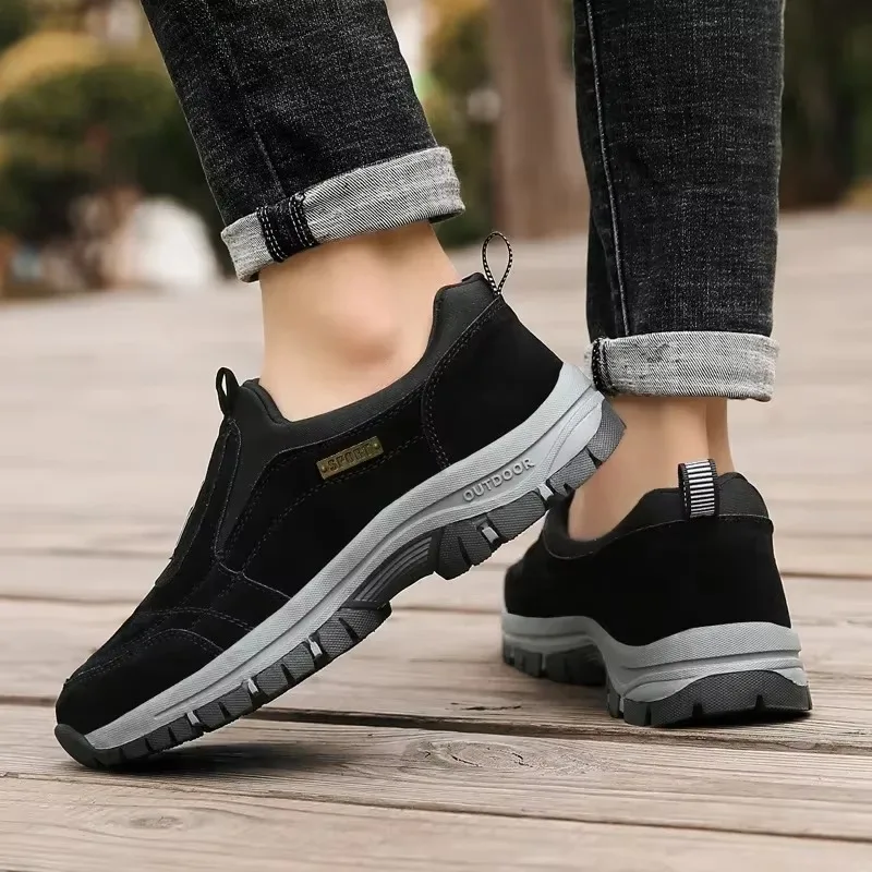 Large Size 50 Men\'s Outdoor Sneakers Spring Casual Breathable Leather Anti-skid Walking Shoe Hot Sale Footwear for women