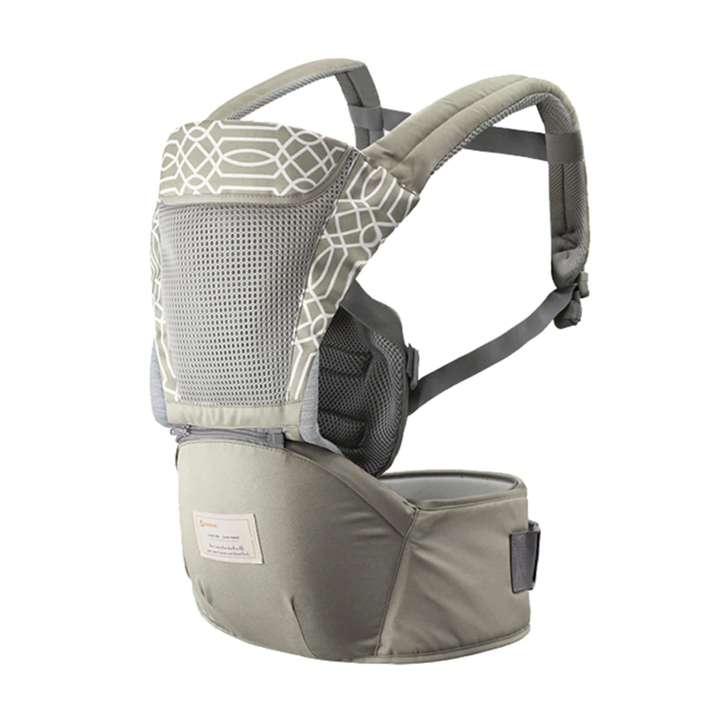 

Переноска-кенгуру с набедренным сиденьем. Дышащий и съемный дизайн. Регулируемый ремень. Боковые карманы. Многофункциональная эргономичная детская переноска.