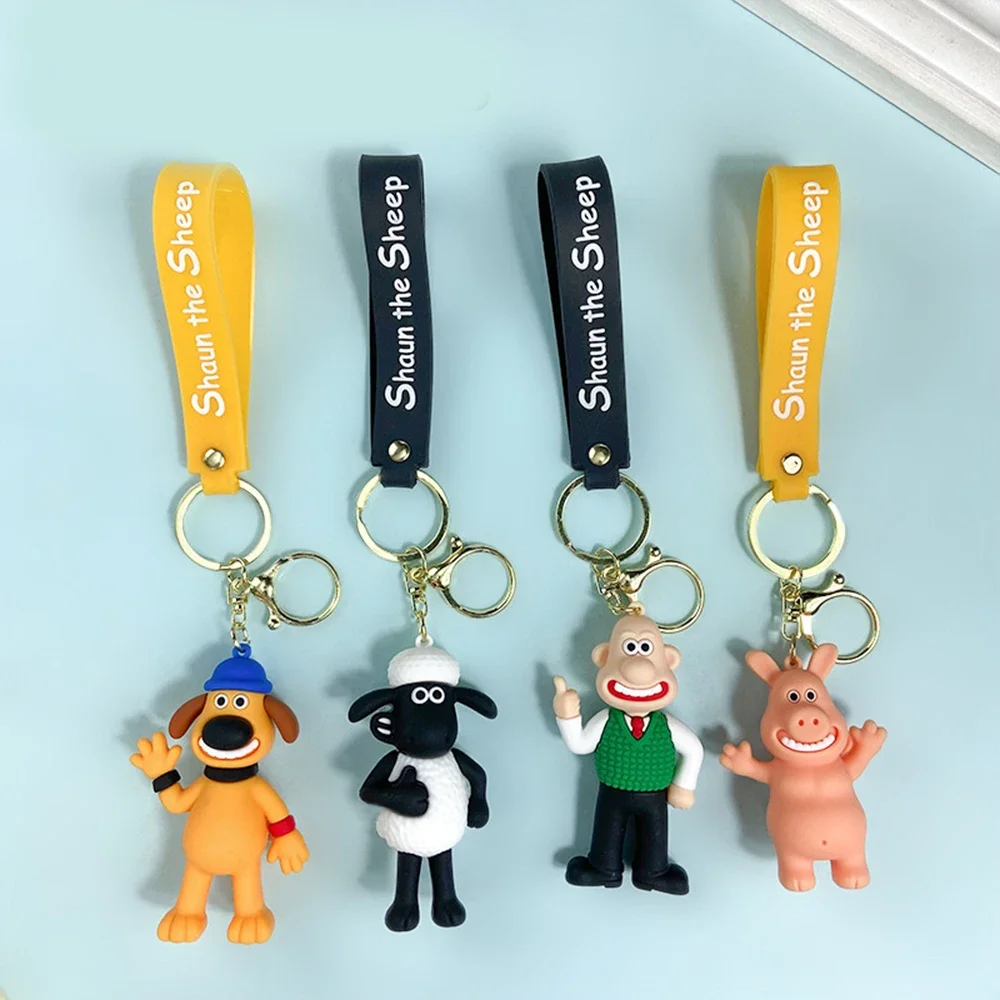 Classic Cartoon Shaun The Sheep Keychain Sheep And Its Animal Friends Doll Keychains Bag Charms Car Keychain Christmas Gifts