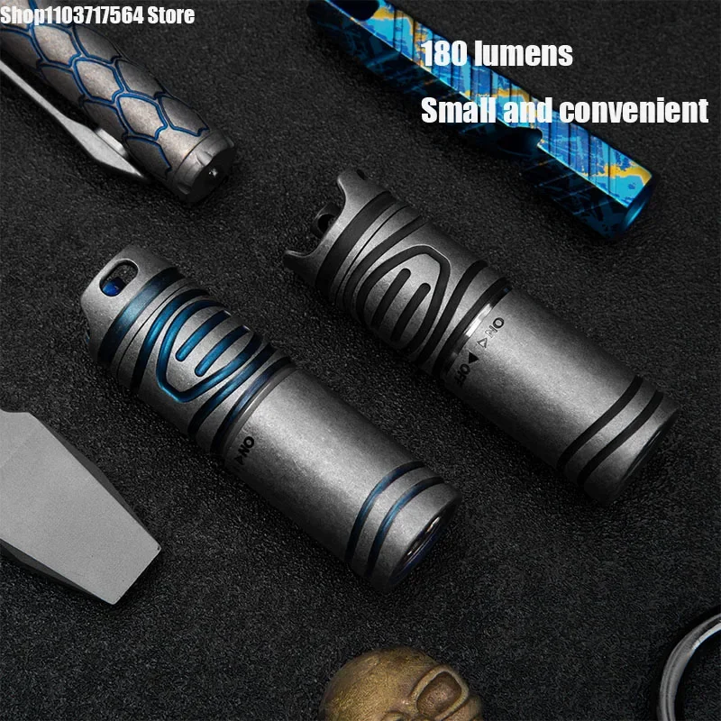 

EDC Titanium Alloy Mini Flashlight Rechargeable Fishing Outdoor Waterproof Camping Lighting EDC Tools