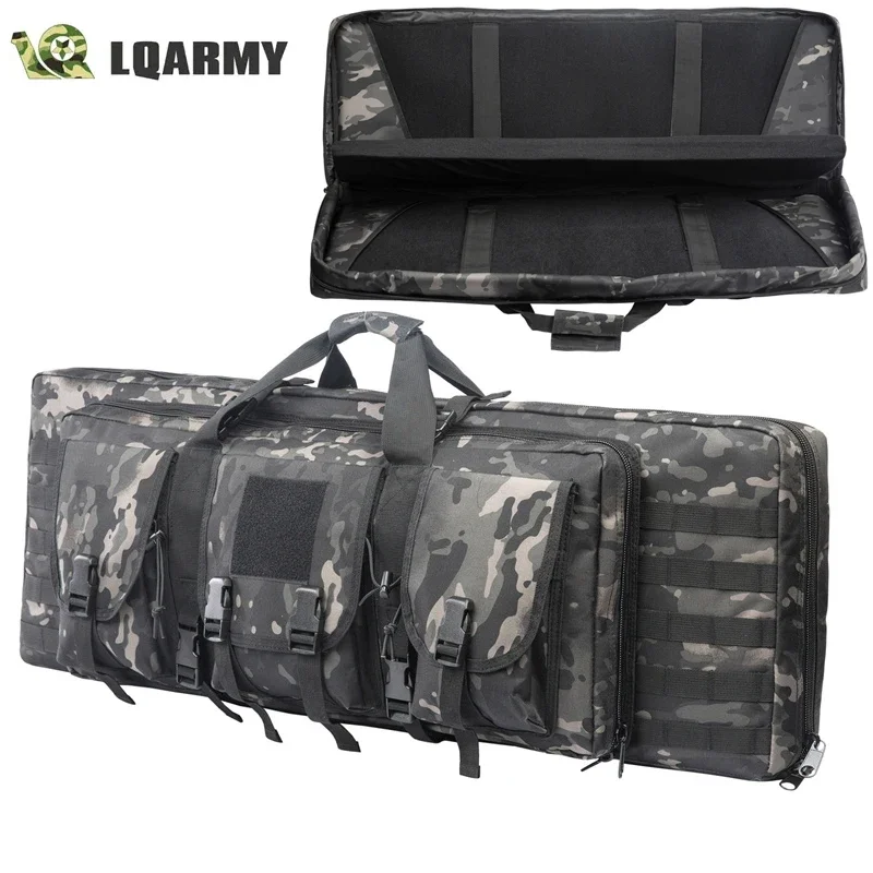 81 97 106 122cm Tactical Gun Bag Double Rifle Case  Molle Rifle Bag Sniper Airsoft Gun Case Backpack Hunting Gun Holster