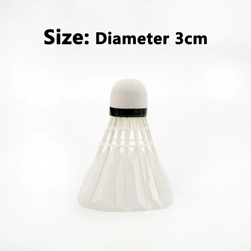 12 قطعة كرات الريشة المهنية الأبيض أوزة ريشة الريشة تدريب مستقر الرياضة كرة الريشة الرياضة الملحقات