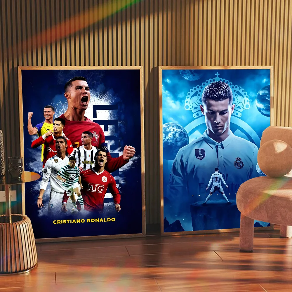 Cristiano Ronaldo Movie Sticky Posters Retro Kraft Paper Sticker DIY Room Bar Cafe Aesthetic Art Wall Painting