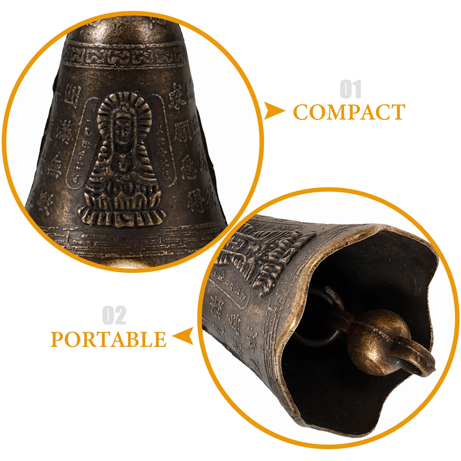 

Vintage Bell Decorative Wind Chimes Craft Bells Small Brass Iron Small Bell Iron Pendants Feng Shui Home Office Party