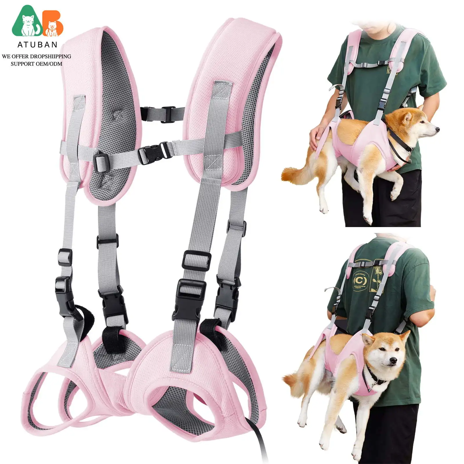 

Переноска-слинг для собак, портативный уличный рюкзак, аварийный рюкзак-переноска для пожилых собак, при травмах суставов, артрите, параличе