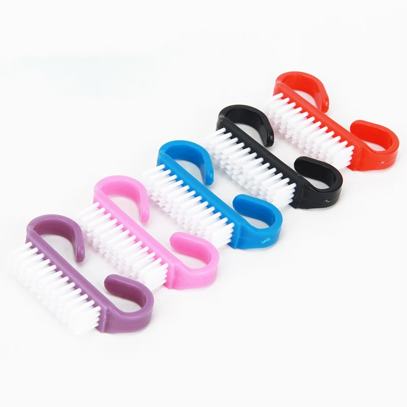 Top Cleaning Nail Brush Nail Art Plastic Soft Remove Dust Finger Care UV Gel Manicure Pedicure Tool Makeup Brushes Scrubbing