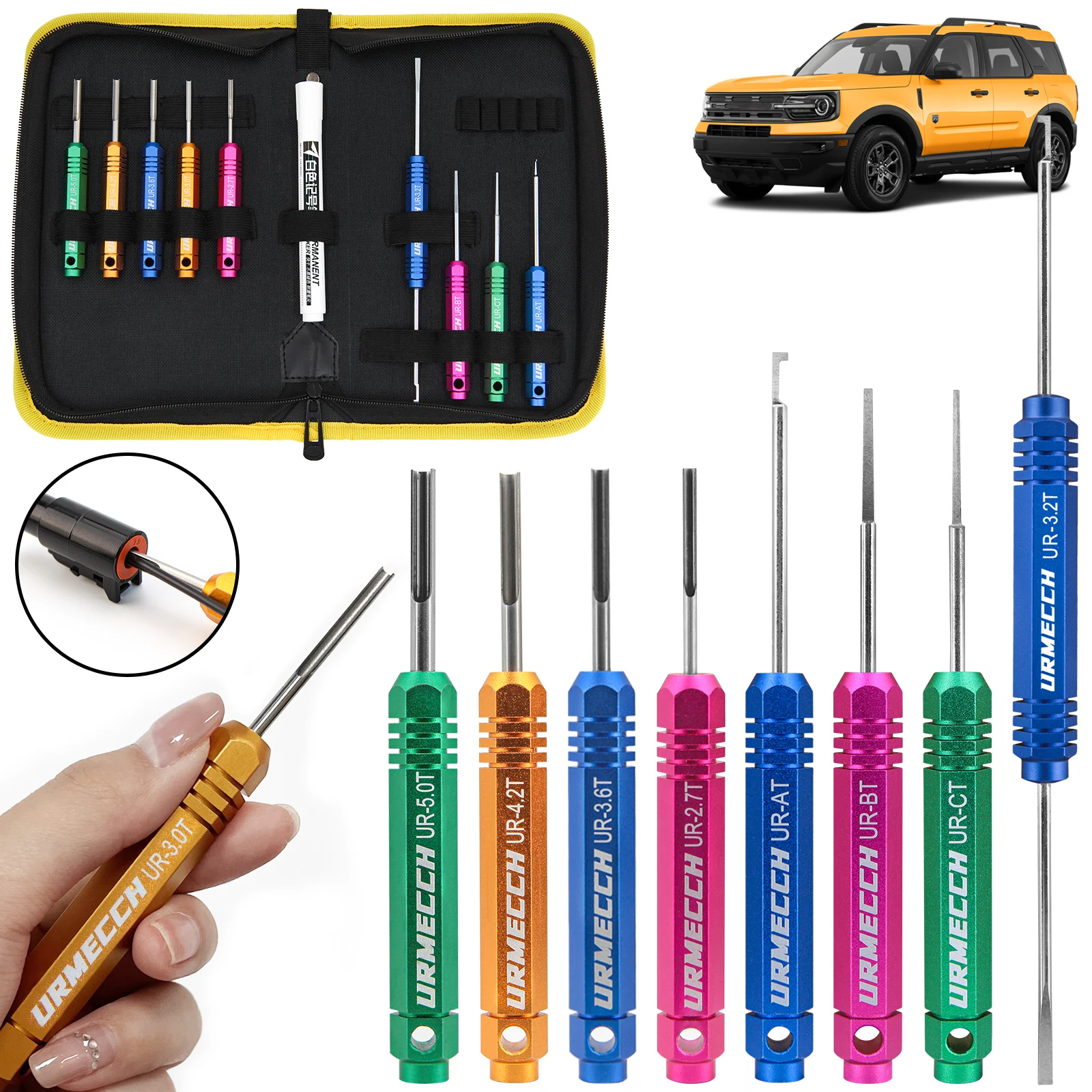 

Car Terminal Removal Tool Kit Deutsch Wire Plug Connector Pin Extractor Puller Releasefor Car Terminal Plug DT DTM DTP Series