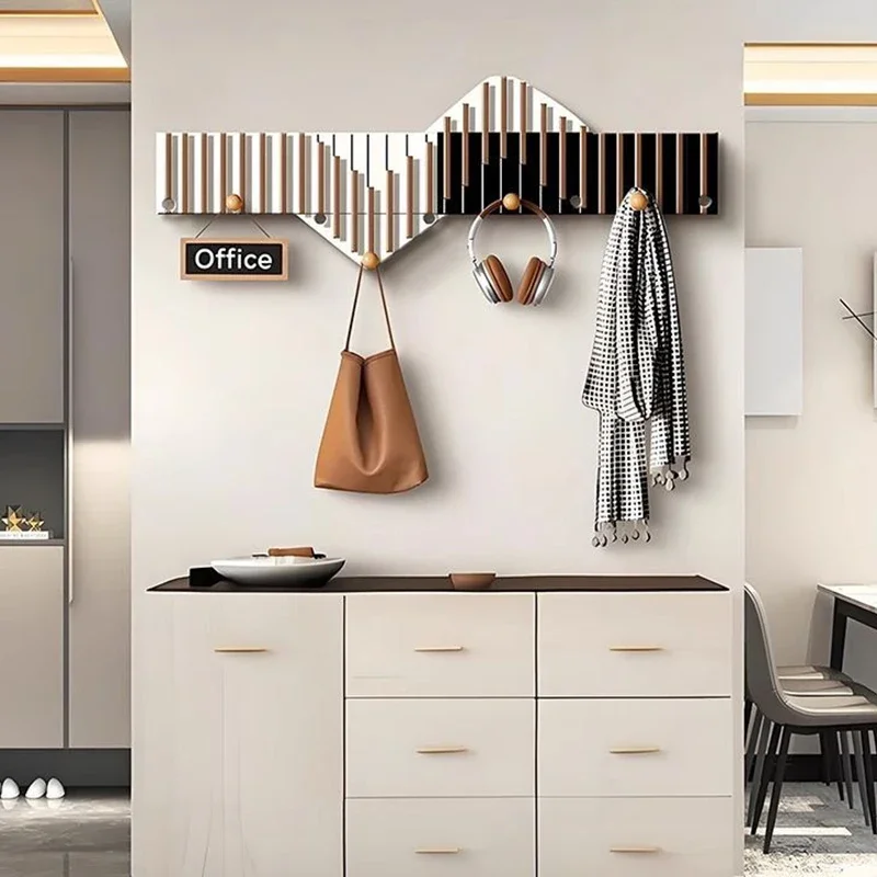 Cabideiro de parede com design criativo, ideal para hall de entrada, suporte para chapéus, móvel moderno para sala de estar, cabideiro decorativo com 