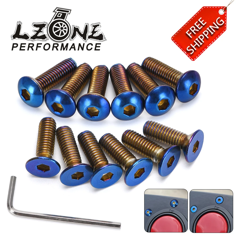 FREE SHIPPING - 6PC/LOTS Burnt Titanium Steering Wheel Bolts Fit a lot of steering wheel Works Round Boss Kit JR-LS06CR-R/T