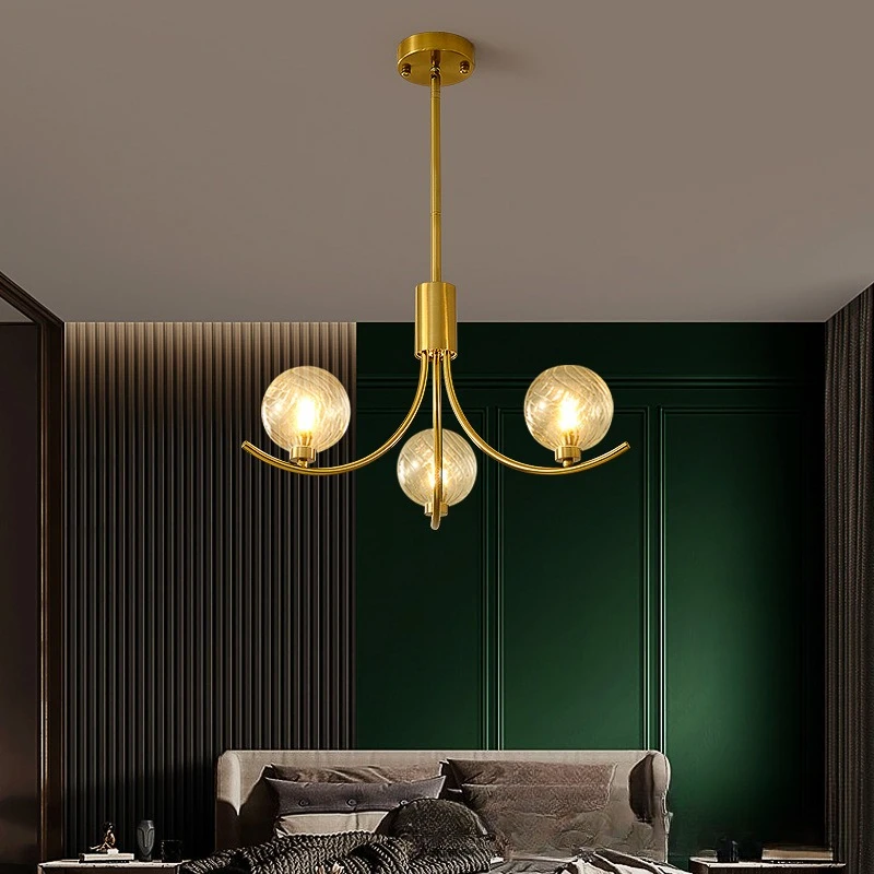 Minimalist Design Lines Patterns Acrylic Cover Chandelier Dining Room Bedroom Living Room Lamp Wrought Iron Lighting Fixtures