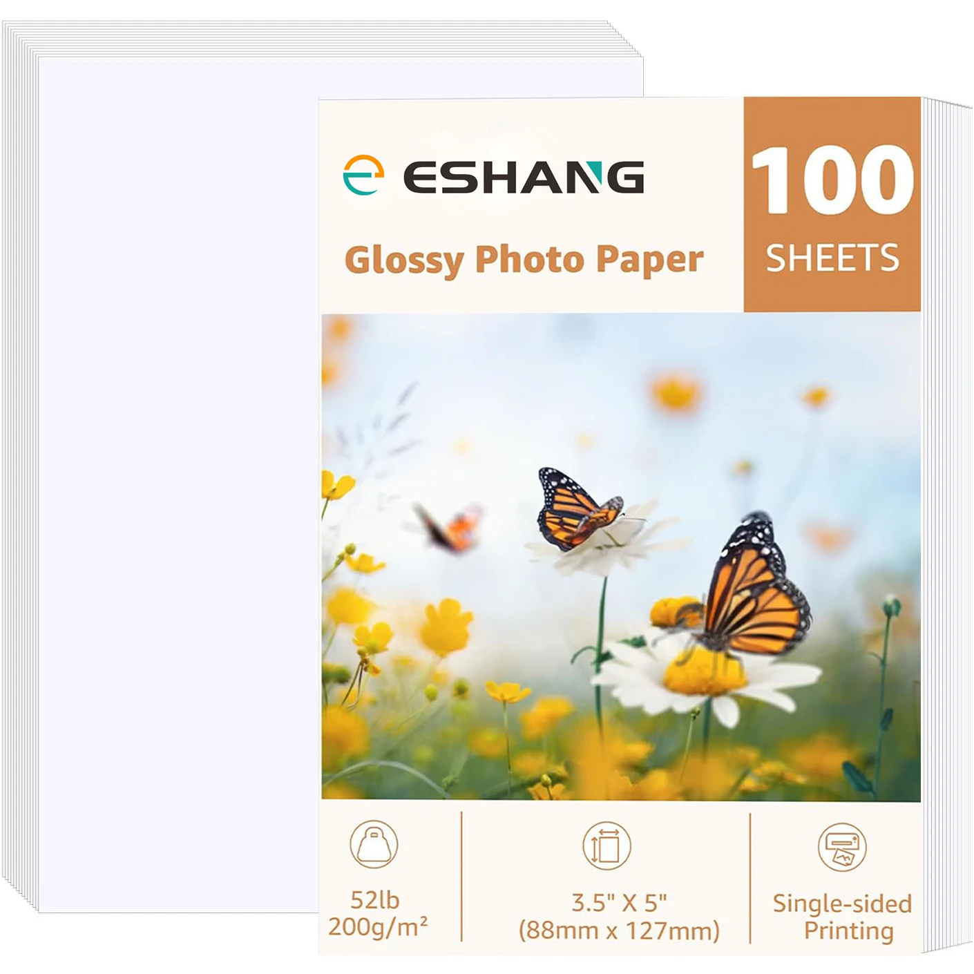 

Очень плотная глянцевая фотобумага высокого уровня 200 г/м2, 5x3,5 дюйма, 100 листов, высококачественный картон профессионального качества для потрясающих принтов и pH