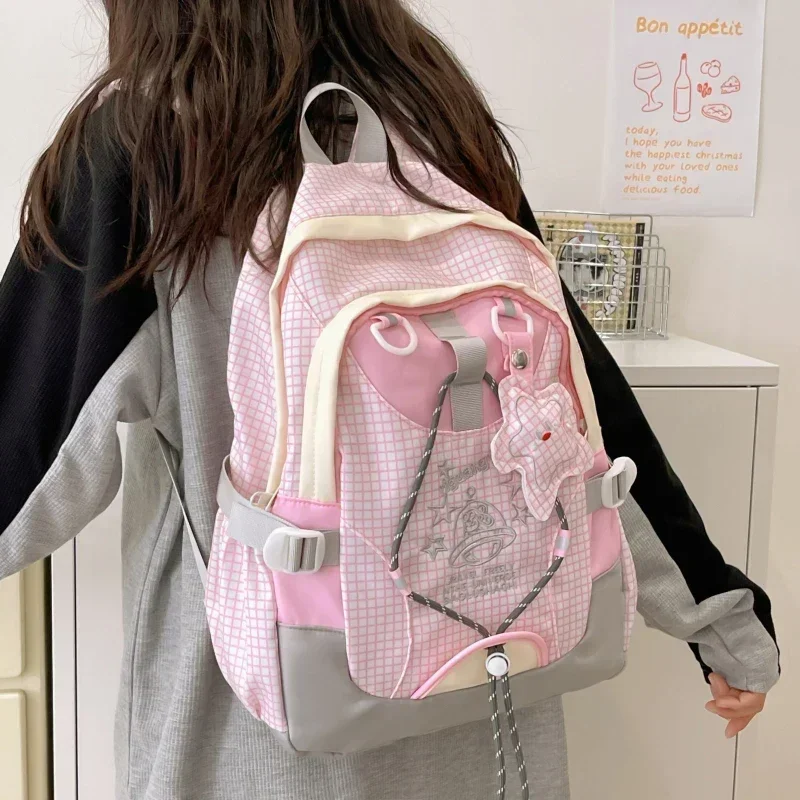 Casual Solid Interior Zipper Pocket Backpacks Softback Interior Compartment 2024 Hot Sale Bags for Women Nylon Backpacks