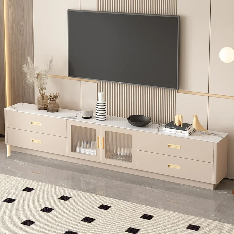 حامل تلفاز أبيض ساحر ممتاز وبسيط وأنيق وبسيط وخزانة تلفزيون بسيطة وأنيقة من Muebles De Salón Para Tv أثاث منزلي #6