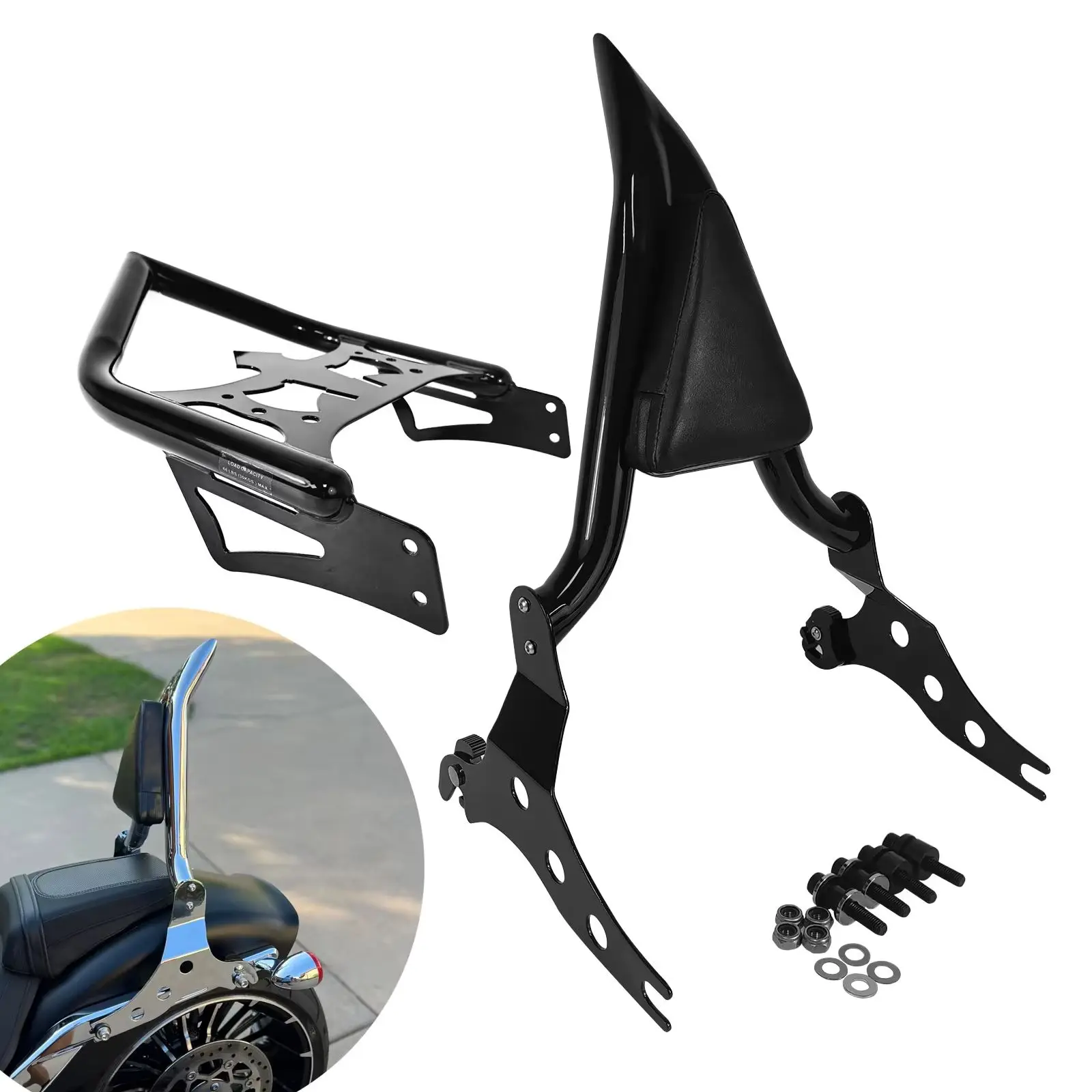 For Harley Fat Boy FLFBS 2018-2026 Breakout 2013-2026 Motorcycle Accessories Passenger Backrest Sissy Bar With Luggage Rack