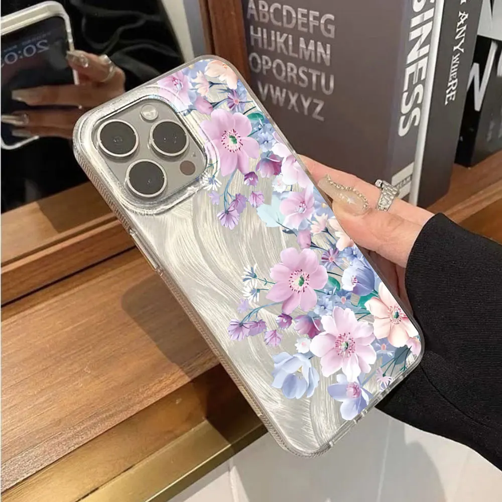 Pastel Wildflower Case For Samsung Galaxy S26 S25 Ultra Plus S24 S23 FE S22 S25 A35 A54 A33 A55 A26 A34 A56 IMD Shockproof Cover