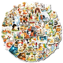 10/30/50PCS Dreamy Fairy Tale Forest Cartoon Stickers Kid DIY Car Guitar Luggage Suitcase Classic Toy Decal Graffiti Sticker