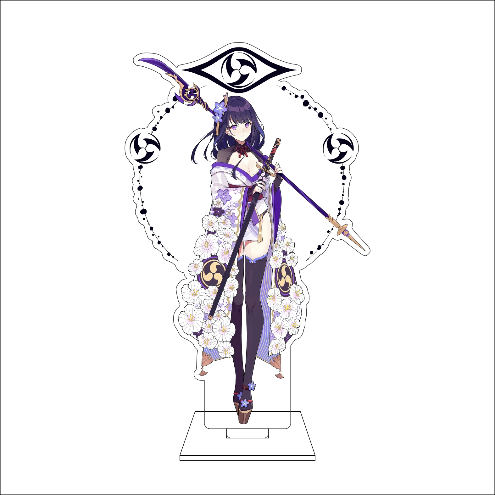 16CM Anime Genshin Impact Cosplay Acrylic Figure Stand Plate Beelzebul Raiden Shogun Ornaments Gifts view 3