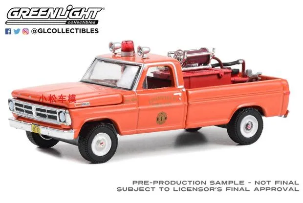 1/64 1972 Ford F-250 - Sheville, Pennsylvania modelo de carro de liga de motor de incêndio itens decorativos de alta qualidade, carro brinquedos infantis 28