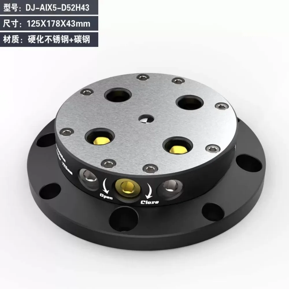 DJ-AIX5-D52-H43 4/5 Axis Self-Centering Clamp Zero Point Quick Change Four Axis L-Block Bridge CNC Machining Fixture